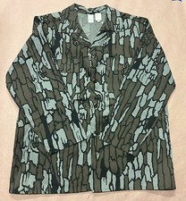 Vintage 1980  s Treebark Camo Button Up Shirt, Deadstock NWT, Size XL