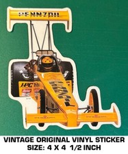 PENNZOIL - VINTAGE ORIGINAL VINYL DECAL STICKER - DRAG RACING - DRAGSTER - NHRA