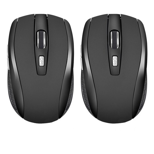 US 2er Pack 2,4 GHz kabellose optische Maus mit USB Nano Empfänger für Laptop PC - Bild 13 von 21
