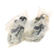 (Lot of 4) Sunnex SLC-200P 1" Wide, Nylon Swivel Caster 200 Lb Cap w/ Leveler