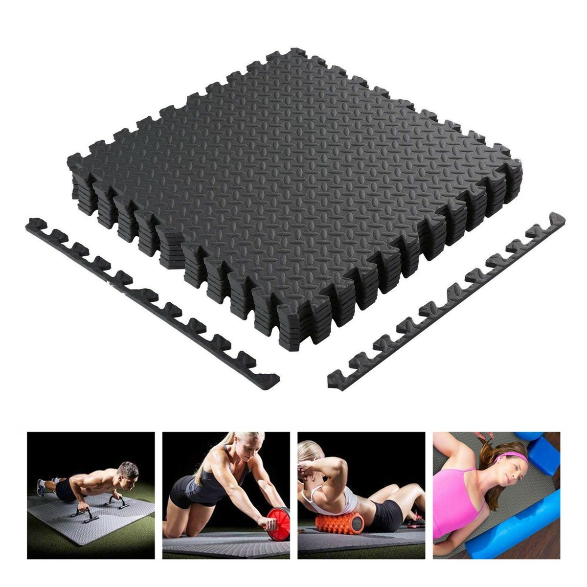 Bodenschutzmatte Fitnessgerät EVA Puzzlematten-Set - Ineinandergreifende Weichschaum-Bodenfliesen Für Kinder, Yoga & Fitness Klettermatten Kinder Fitness