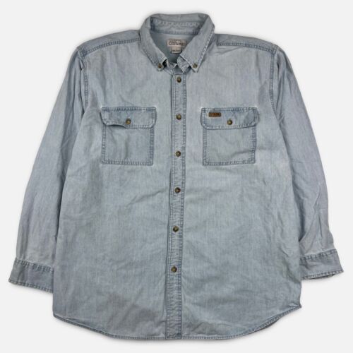 Carhartt Chambray Work Shirt Size M Relaxed Fit Wip - Gem