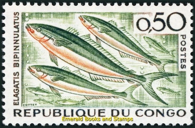 EBS Congo 1961 - Hermosos peces de aguas profundas - Juego completo - CG 142-147 - MNH** Foto 2 de 4