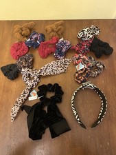 Macys Vintage Hair Scrunchies Lot of 16 w/ Headband NEW Women s Hair Ties