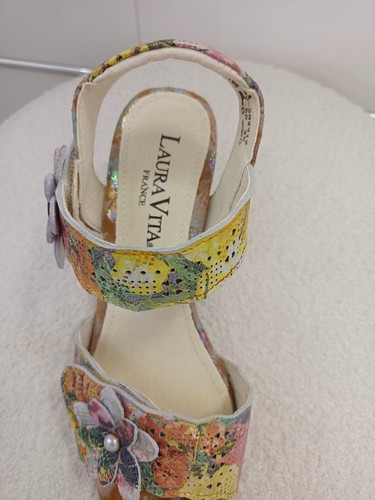 Sandale nu-pieds cuir fermeture velcro style et originalité femme 40 LAURA VITA - Imagen 4 de 8