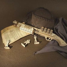 ROKR Terminator M870 3D Mechanical Wood Puzzle Kit Shotgun Adult Toy Xmas Gifts