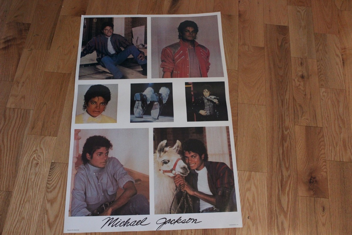 2 different 1980s Michael Jackson ORIGINAL unused color posters | eBay