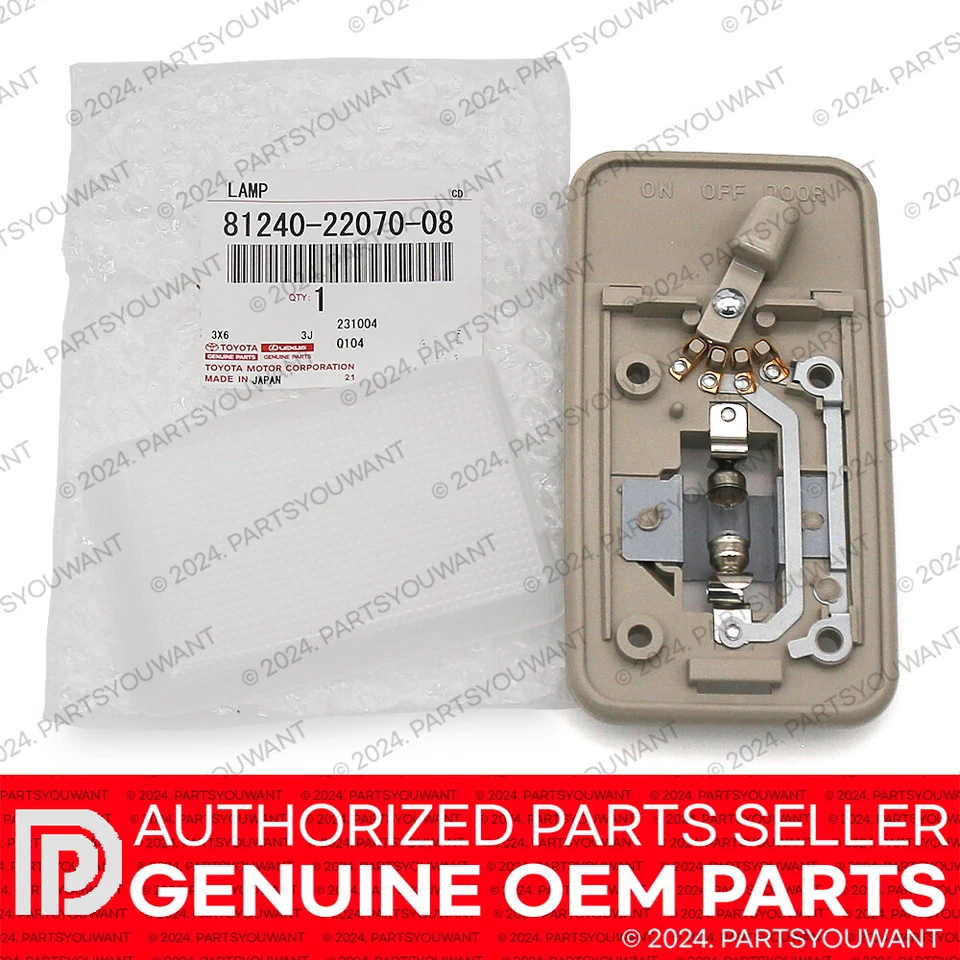 GENUINA Toyota 86-90 Land Cruiser Lámpara Domo Interior Delantera Luz 81240-22070-08 Foto 2 de 4