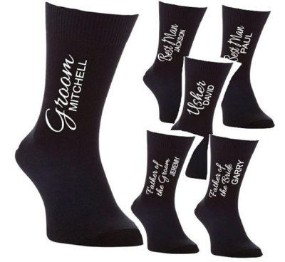 Personalisierte Hochzeit Braut Party Socken Set 2 3 4 5 6 7 Bräutigam Trauzeuge Vater