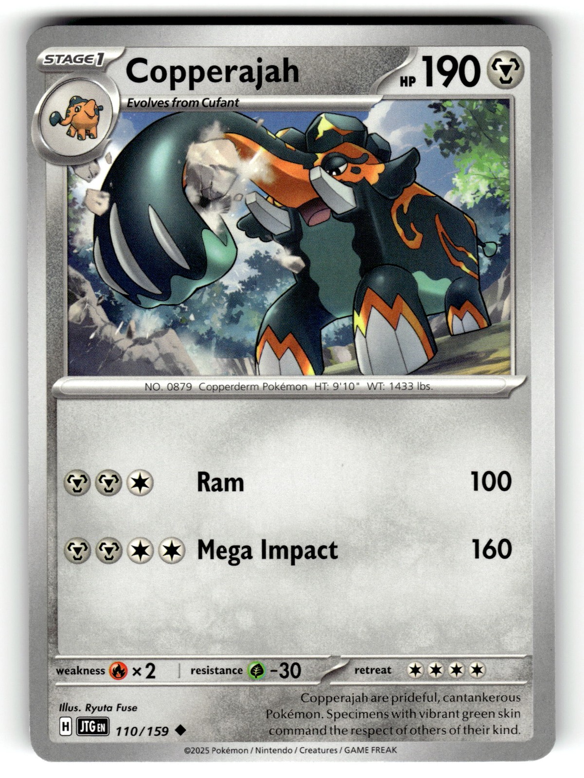 Pokemon: SV09: Journey Together Copperajah #110/159 Uncommon,Regular .P2N