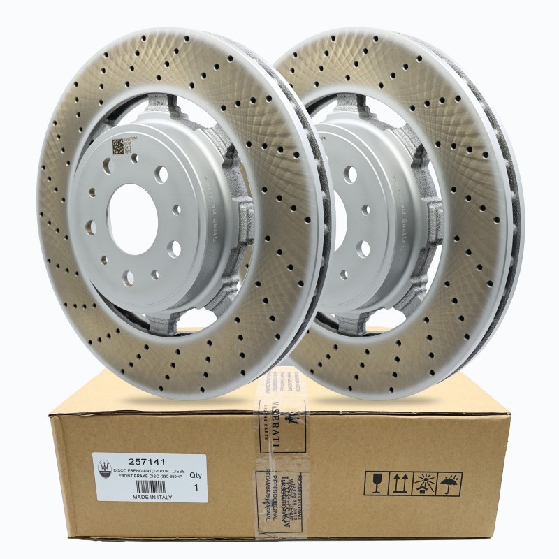 257141 Maserati GranTurismo Grancabrio 2008-2019 Front Brake Rotors Set 4.7L