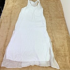 Zara women's size S sleeveless racer back White Maxi Dress
