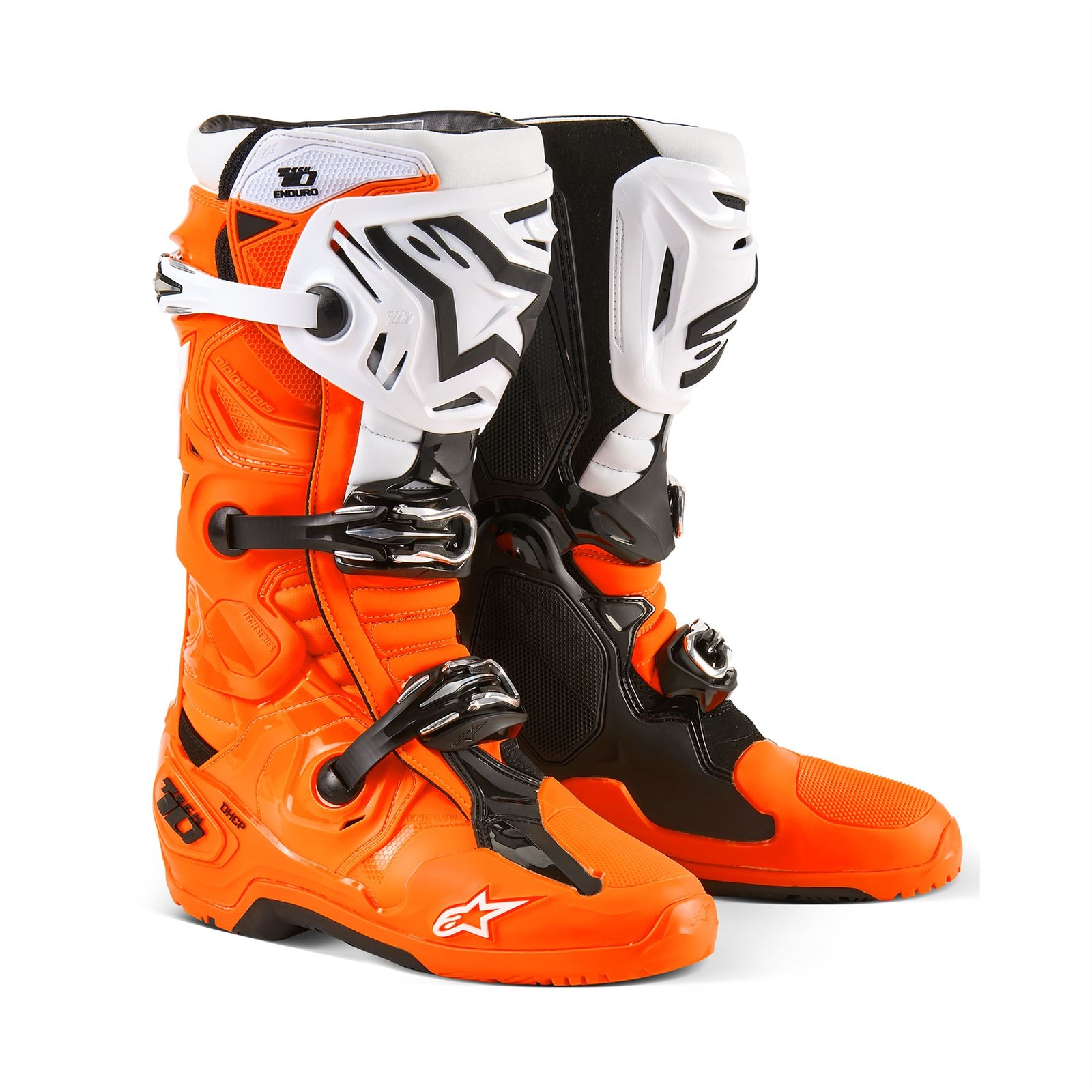 Alpinestars Men's Orange/Black Tech 10 Enduro Motocross Boots - Image 2