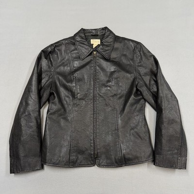 ジャケット/アウター J.CREW Leather Short Jacket Black