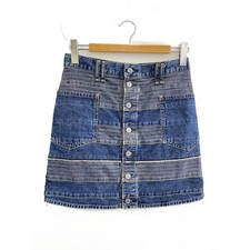 HYSTERIC GLAMOR Denim Skirt 26 IDG Blue Punk Rock Style Ages 14 