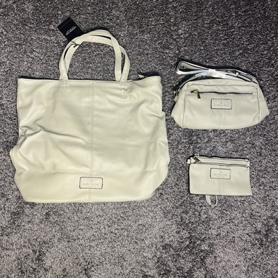 London Fog Laura 3 In 1 Tote Set sage Green $148 New