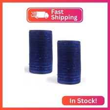 YYCRAFT 2 Pack 10" Metallic Poly Mesh Ribbon Total 20 Yards,Navy 