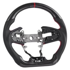For 2016-2021 Honda Civic Custom Black Carbon Fiber Leather Steering Wheel For 2016-2021 Honda Civic Custom Black Carbon Fiber Leather Steering Wheel