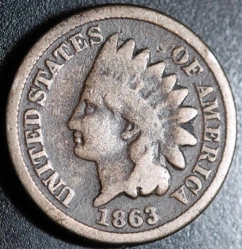 1863 INDIAN HEAD CENT - GOOD