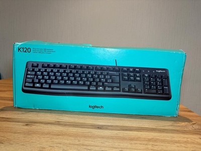 Logitech K120 Kabelgebundene Tastatur USB Full Size Schwarz Desktop PC Laptop 1x benutzt