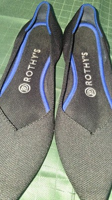 Rothy Women's Sz 9 Wide Slip On Black Shoes