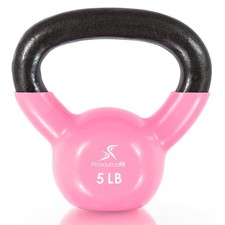 ProsourceFit Vinyl Coated Cast Iron Kettlebells for Full Body Fitness Workouts