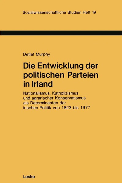 Detlef Murphy | Die Entwicklung Der Politischen Parteien In Irland | Taschenbuch-image