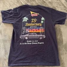In-N-Out Burger 75th Anniversary Festival Pomona Black T-Shirt MEDIUM