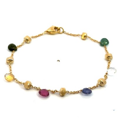 Marco Bicego 18K Gelbgold Paradise gemischt - Edelsteine Armband 7 cm