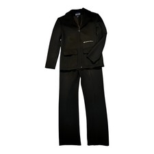 Ralph Lauren Blue Label Women s 2PC Suit In Black Wool Lyrica size 6