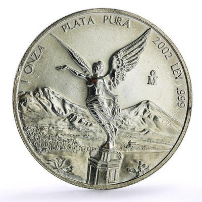 Mexico 1 onza Libertad Angel of Independence silver coin 2002 | eBay