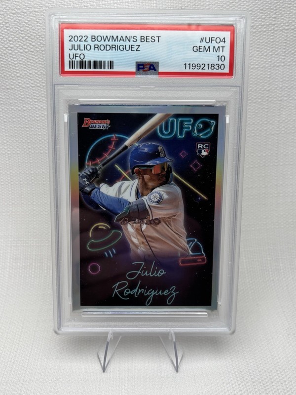 2022 Bowman's Best JULIO RODRIGUEZ UFO Rookie #UFO4 Mariners PSA 10 Gem Mint