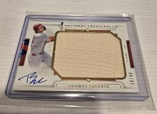 🔥# /49🔥2025 Panini National Treasures JUMBO Lumber Signatures-Thomas Saggese🔥