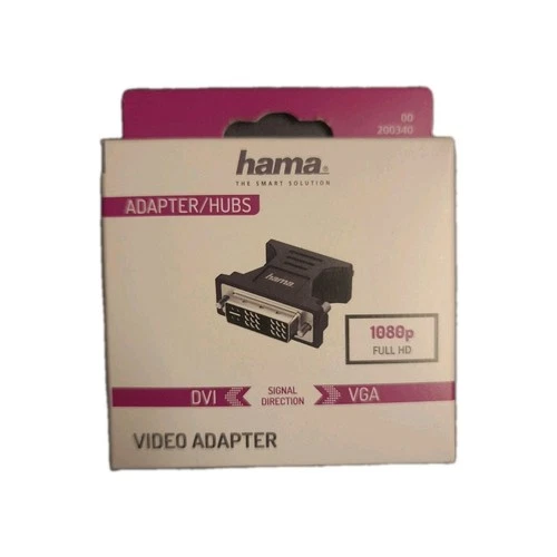 Hama DVI Stecker auf VGA-Buchse - Video Adapter -1080p FULL HD Kupplung Monitor