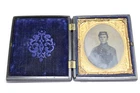 ORIGINAL CIVIL WAR SOLDIER TINTYPE IN GUTTA PERCHA THE UNION & CONSTITUTION CASE