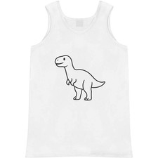'Simplistic Dinosaur Outline' Adult Vest / Tank Top AV059972