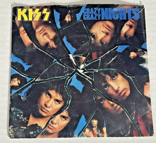 1987 Mercury Records KISS Crazy Crazy Nights 45 RPM Vinyl Single Vintage