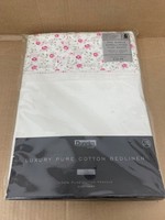 Dunelm Luxury Pure Cotton Single Embellished Flat Sheet 71x102 Bedding New