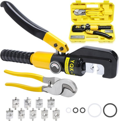 #ad #ad Hydraulic Crimping Tool and Cutter Set Hydraulic Crimper 12 AWG to 2 0 AWG Ca $46.99