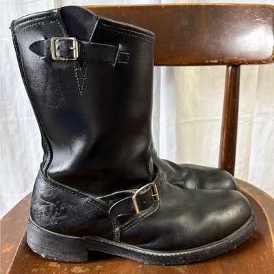 Vintage Engineer Boots Leather Biker Motorcycle Steel Toe Harness USA Size 12