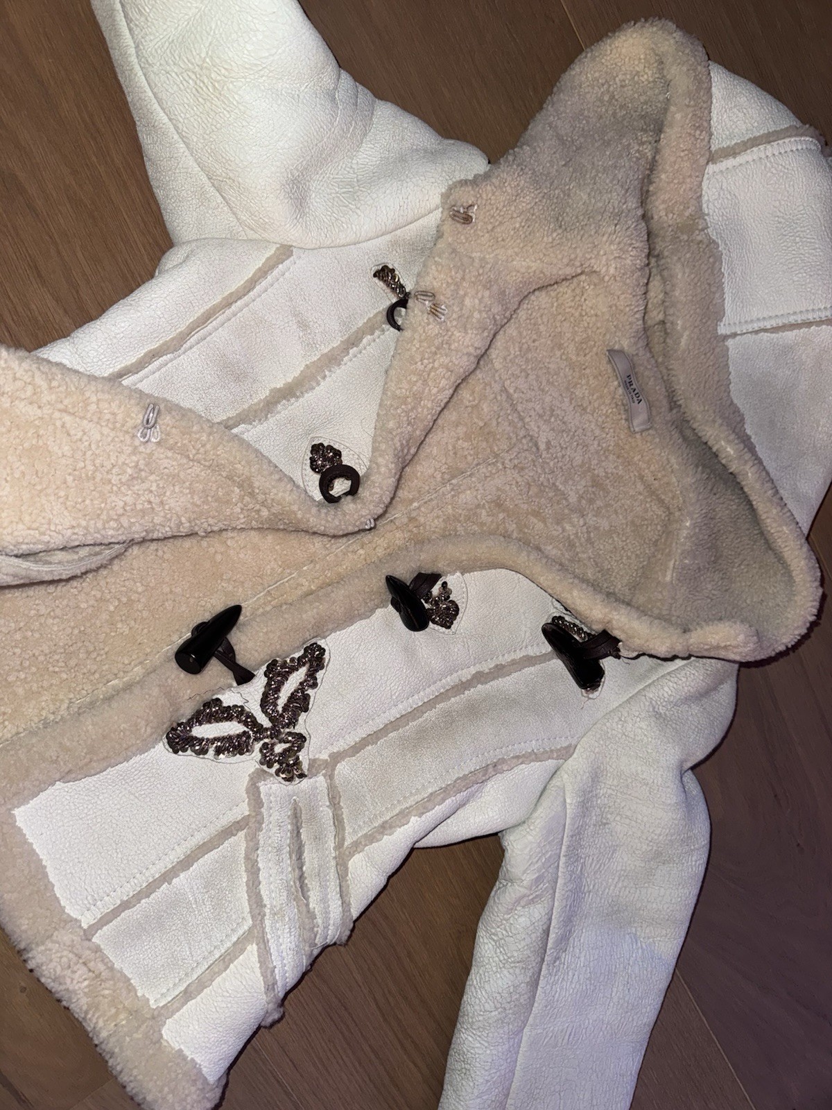 Prada leather jacket shearling jacket, boho style… - image 19