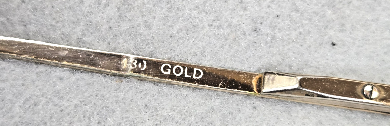 2 Antique Gold Wire Rimed FRAMES ONLY  1/10 12K Gold Filled w/ Case