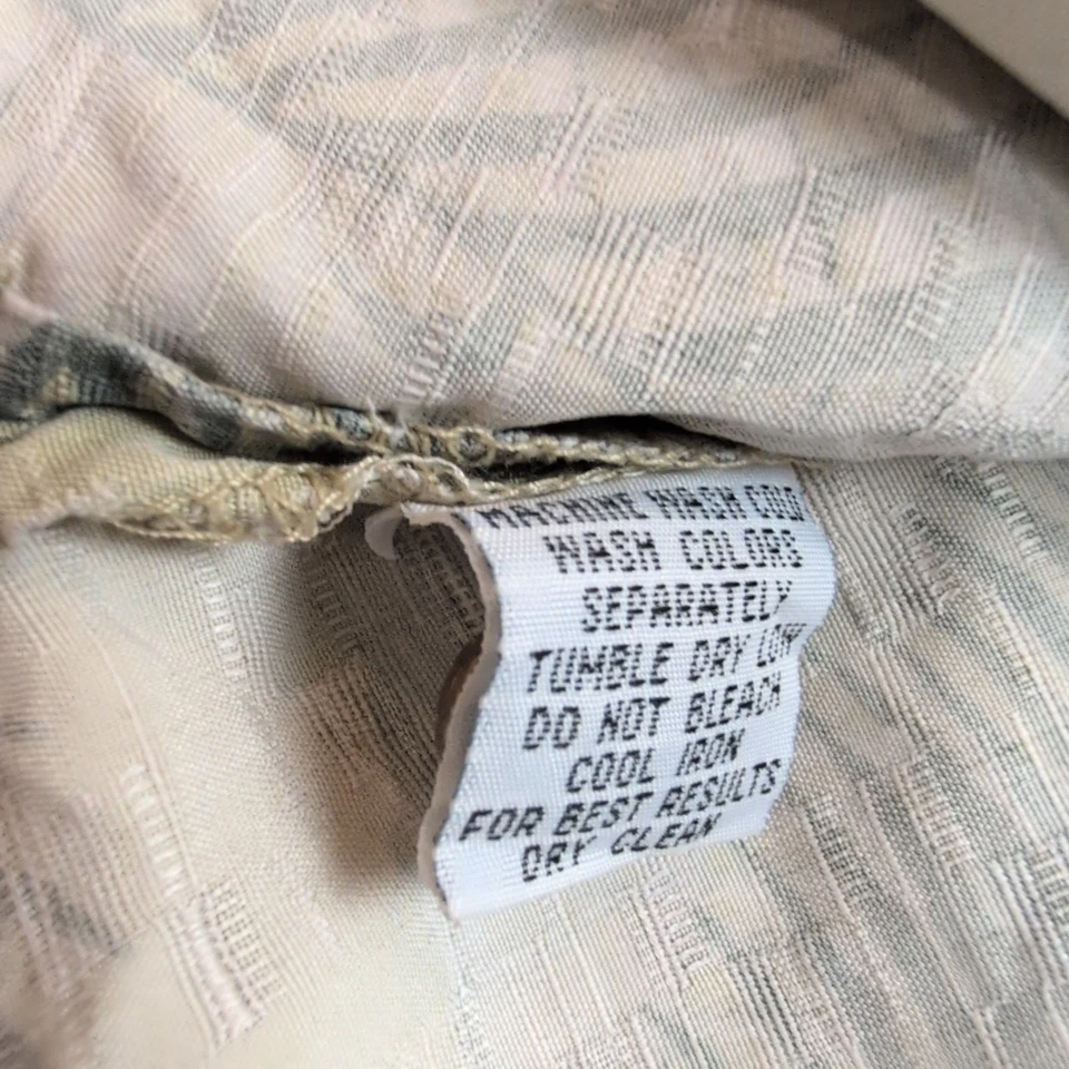 Chemise Hawaïenne Tommy Bahama Soie Kaki Palmier L - Photo 3/4