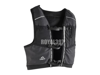 Crivit Running Vest Black Unisex Adult One Size Adjustable Strap,  Lightweight UK