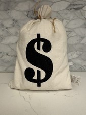 Wild West Bank Robber Money Bag Sack Pouch Outlaw Western Costume Accessory Prop