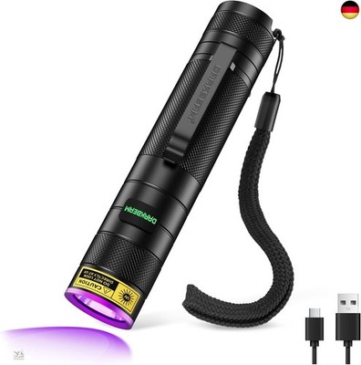 DARKBEAM UV Taschenlampe Schwarzlicht 395nm Stark, LED [4-Core]