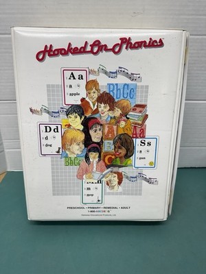 Hooked on Phonics Complete Set Vintage 1992 w/Cassettes Cards Books Binder