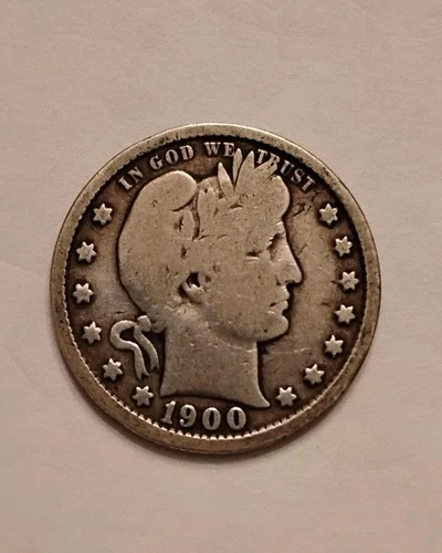 1900 Baber Quarter Good Detials 90% Silver