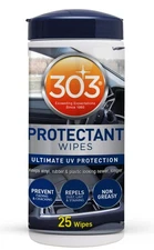 303 Automotive Protectant Wipes 25 Count Ultimate UV Protection Matte Finish
