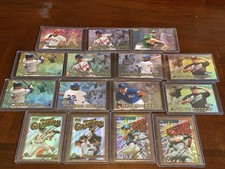 Topps 1996 & 1998 MLB 15 Card Lot Finest & Fleer Showcase Refractor Numbered